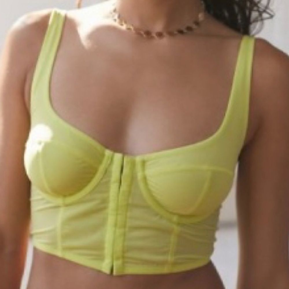 NEW Urban Outfitters Out From Under Yellow Corset Top Women’s Medium